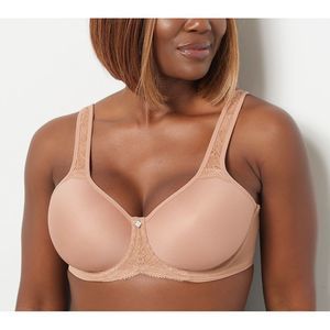 Breezies Women's Bra Sz 38D Natural Curves Underwire Beige A451455